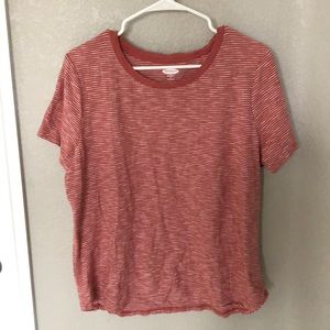 Pink & White Striped T-Shirt